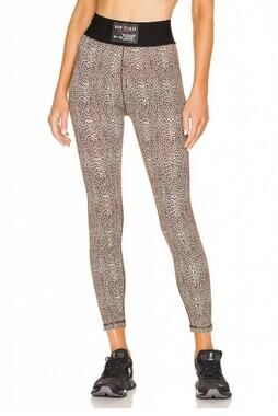 Adam Selman Sport Micro Leopard Hi-Rise Workout Leggings NWT Size Small Nylon